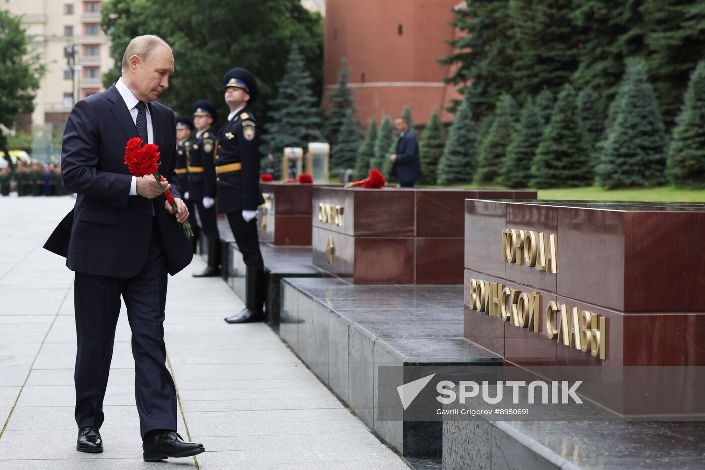 Russia Putin WWII Memory and Sorrow Day