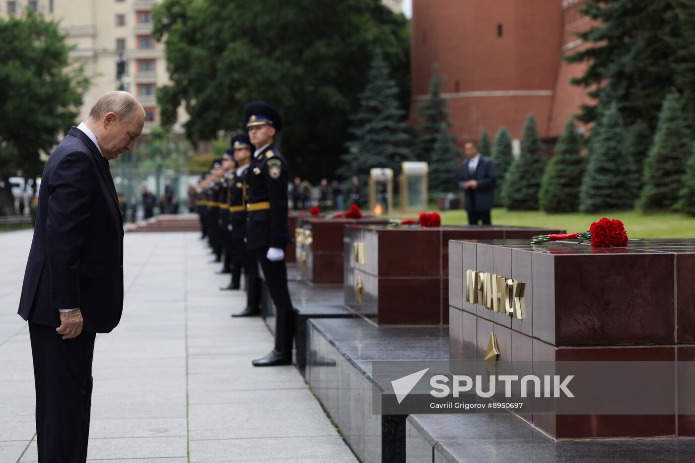 Russia Putin WWII Memory and Sorrow Day