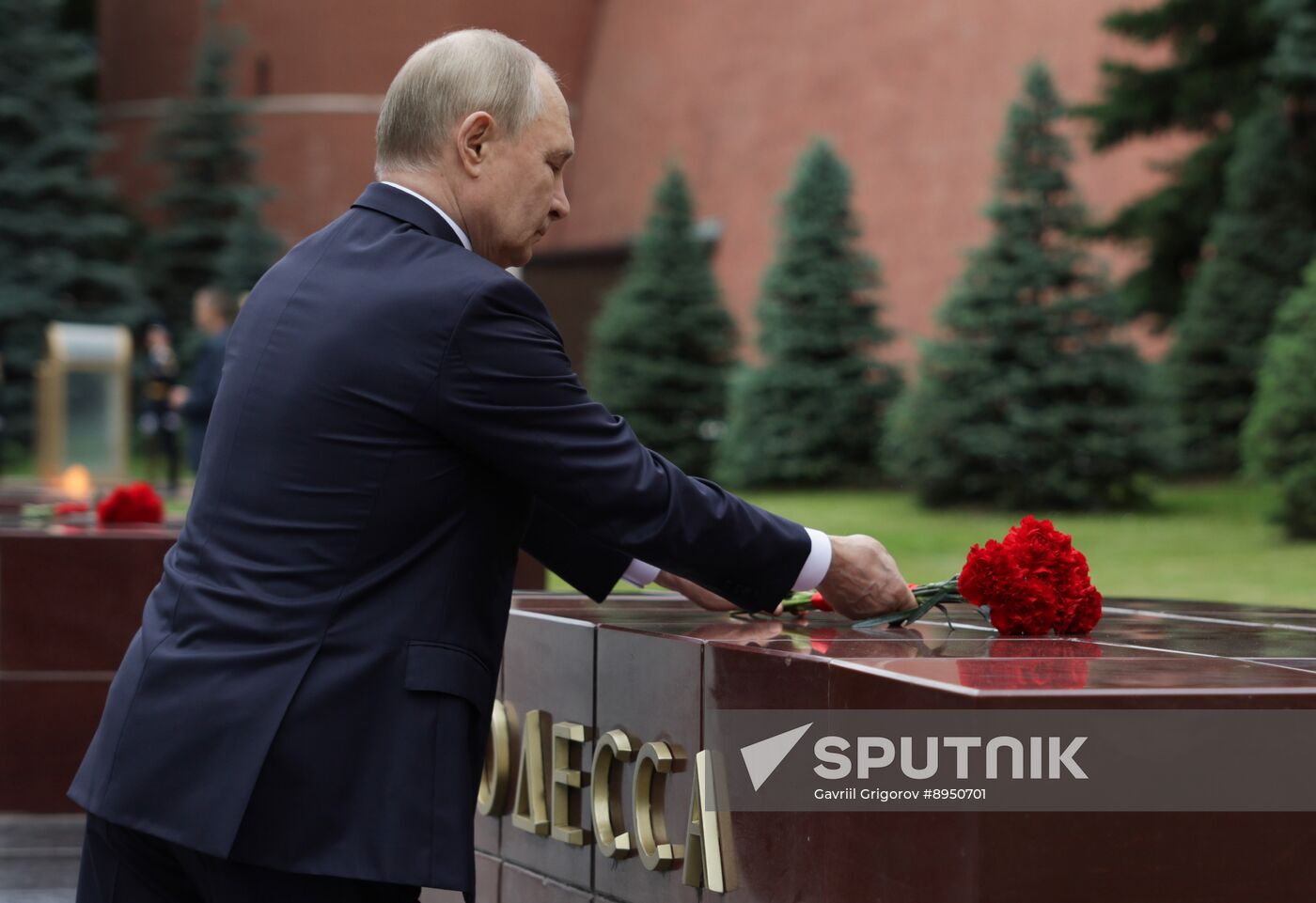 Russia Putin WWII Memory and Sorrow Day