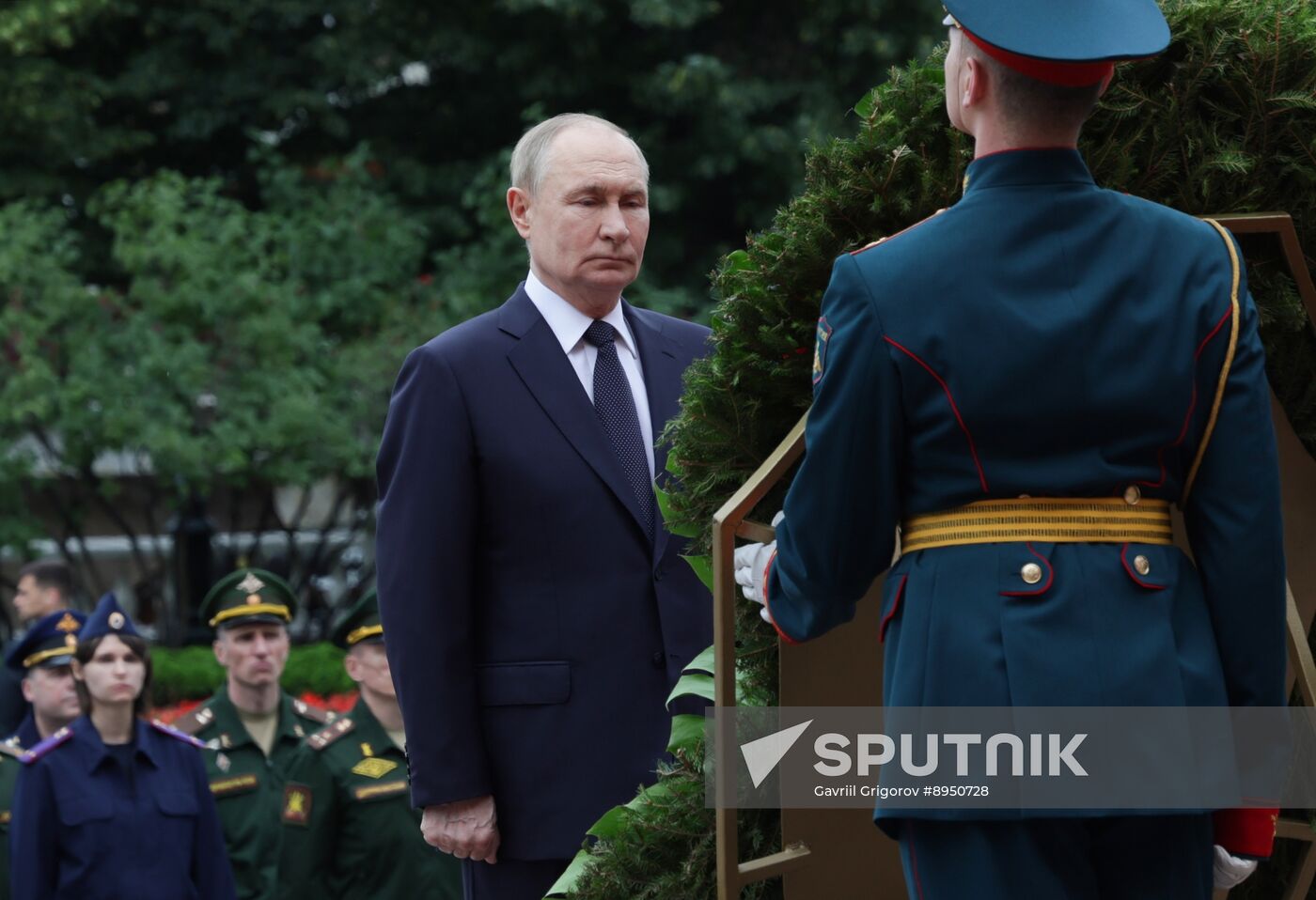 Russia Putin WWII Memory and Sorrow Day
