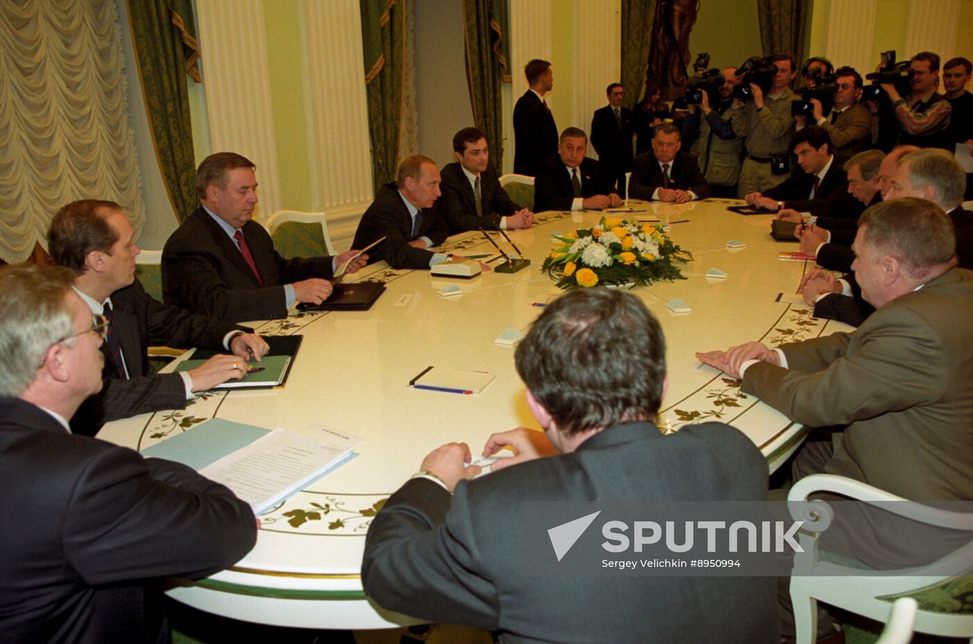 Vladimir Putin meets with leaders of State Duma's parliamentary parties in Kremlin