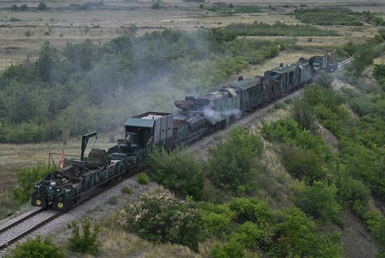 Russia Ukraine Military Operation Armoured Train