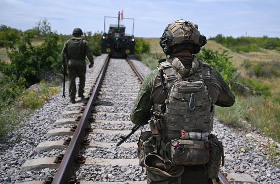 Russia Ukraine Military Operation Armoured Train