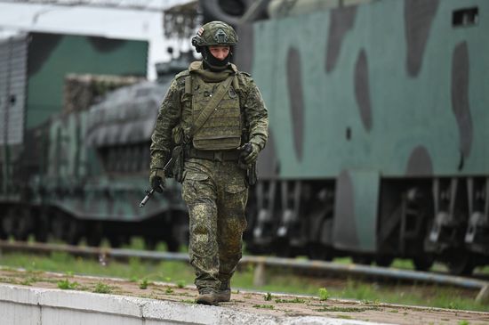 Russia Ukraine Military Operation Armoured Train