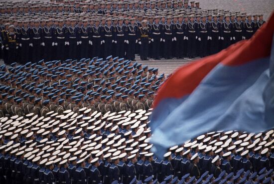 Victory Day Parade on Moscow's Red Square on May 9, 1985