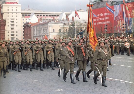Victory Day Parade on Moscow's Red Square on May 9, 1985