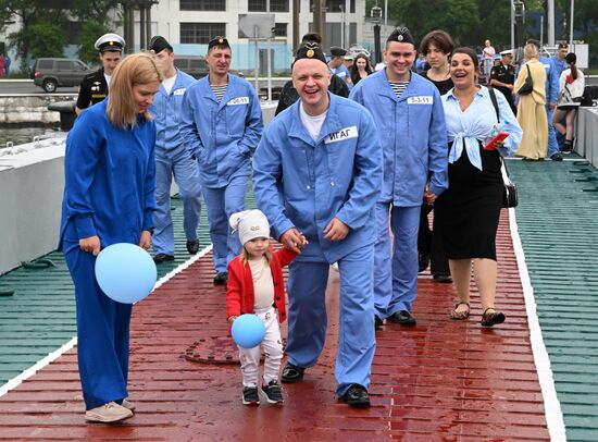 Russia Navy Submarine Returning