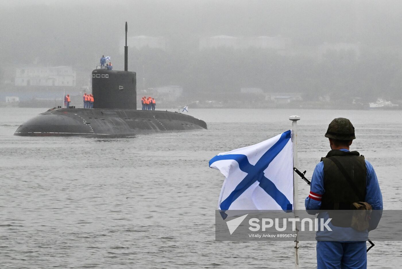 Russia Navy Submarine Returning