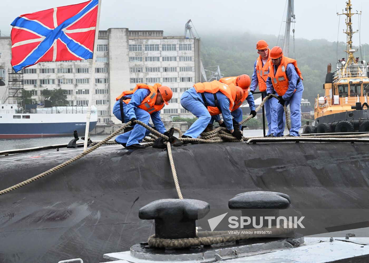 Russia Navy Submarine Returning