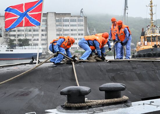 Russia Navy Submarine Returning