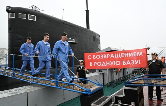 Russia Navy Submarine Returning