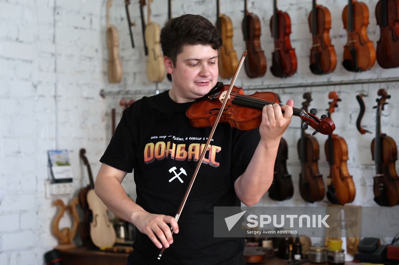 Russia LPR Monastery Violin Workshop