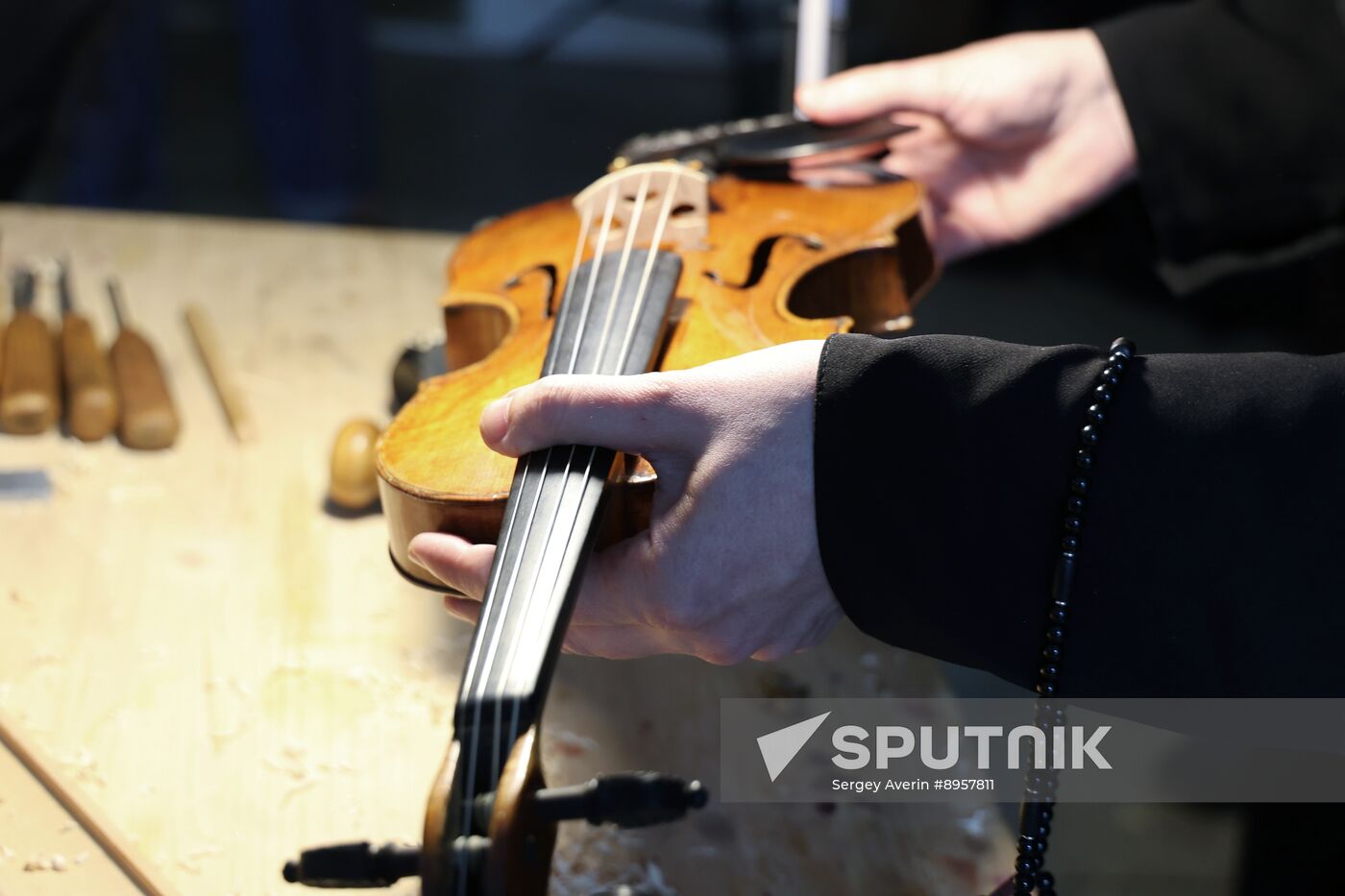 Russia LPR Monastery Violin Workshop