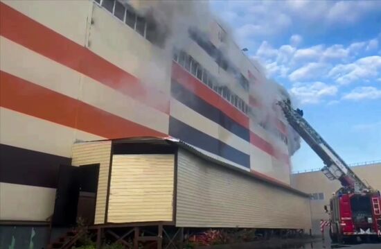 Russia Warehouse Fire