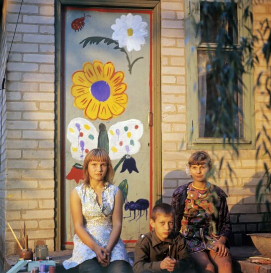 Members of artistic studio for children headed by A. Shevchenko