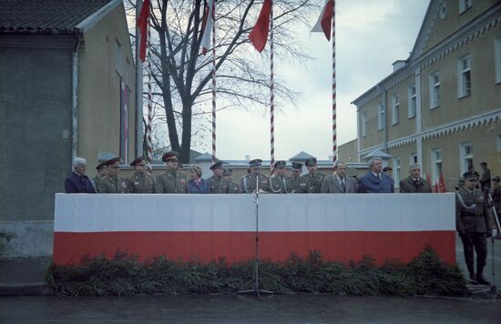 Granting border outpost the title of Polish-Soviet Friendship Outpost