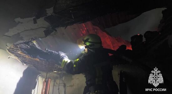 Russia LPR Building Fire