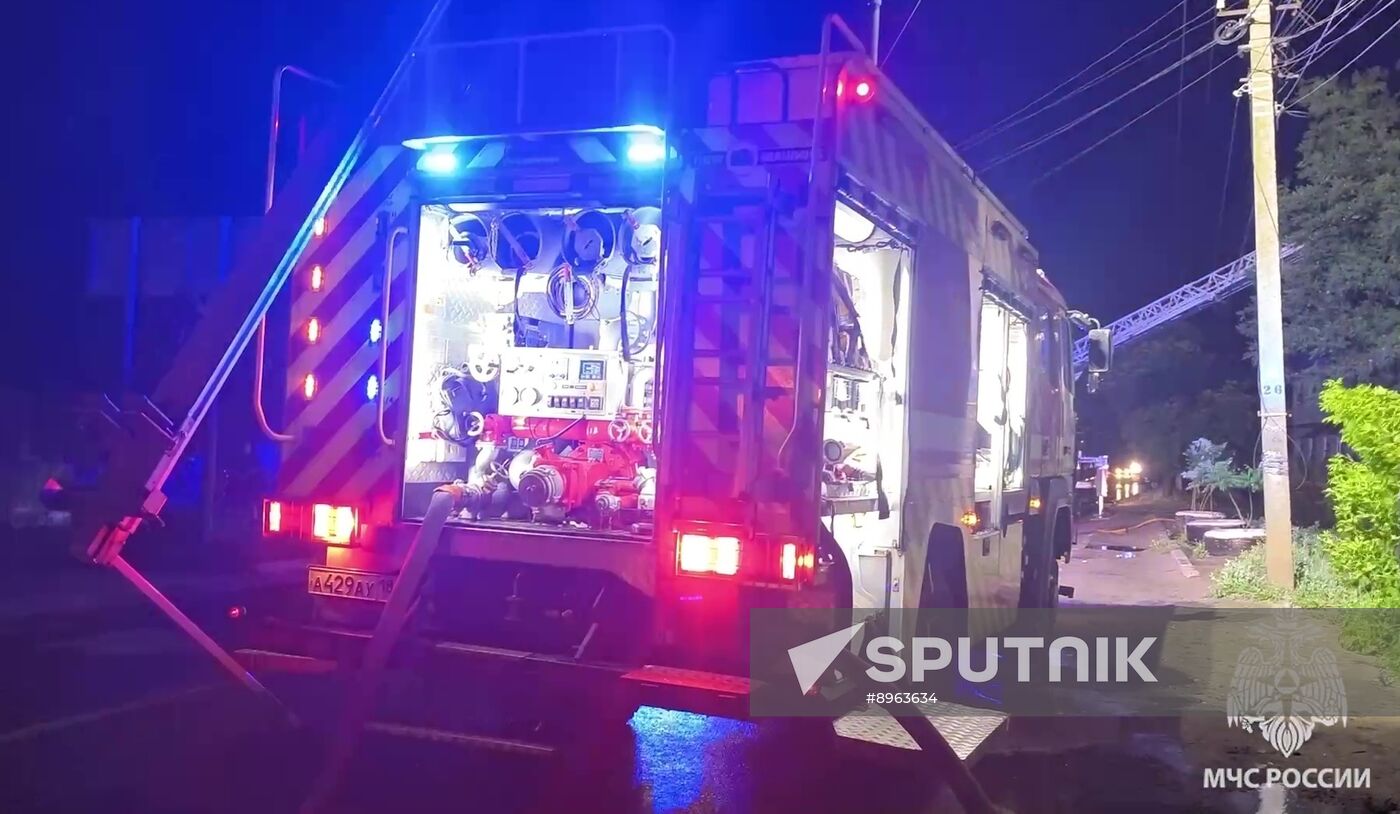 Russia LPR Building Fire