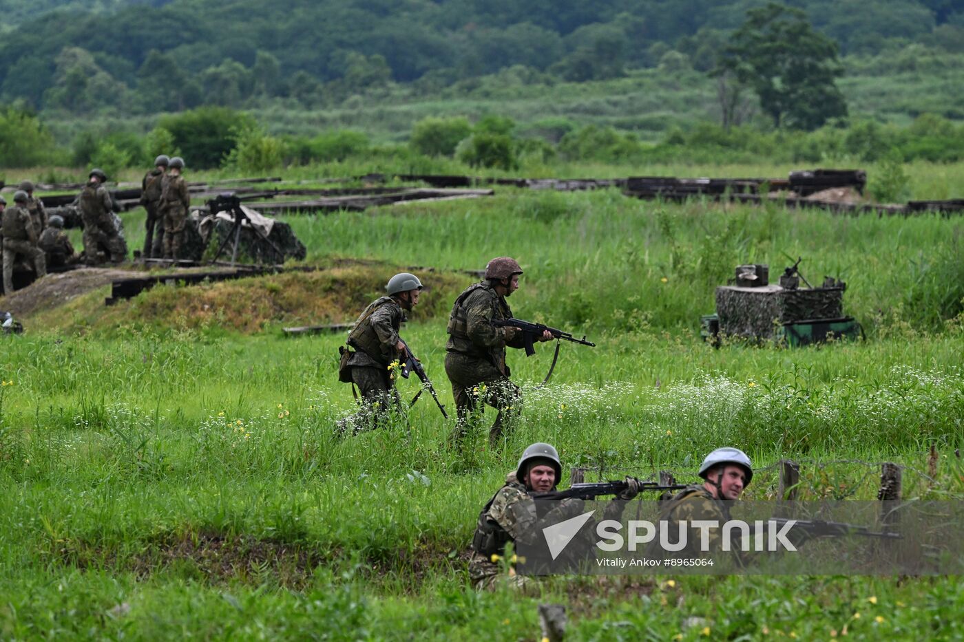 Russia Navy Marines Drills