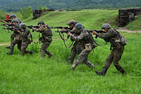 Russia Navy Marines Drills