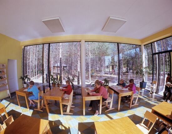 Reading room in children's park in Sverdlovsk
