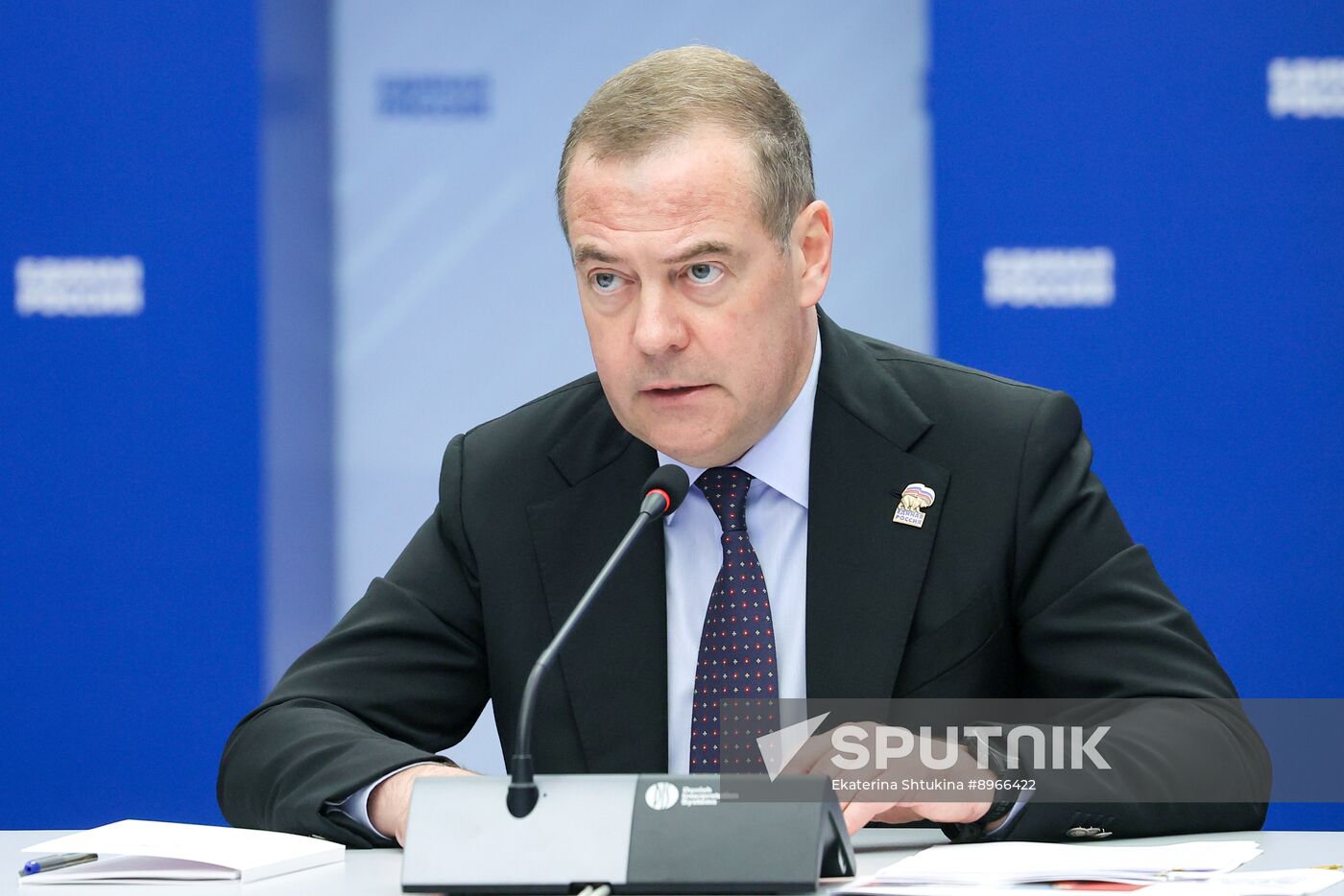 Russia Medvedev UR Party Supreme Council Bureau