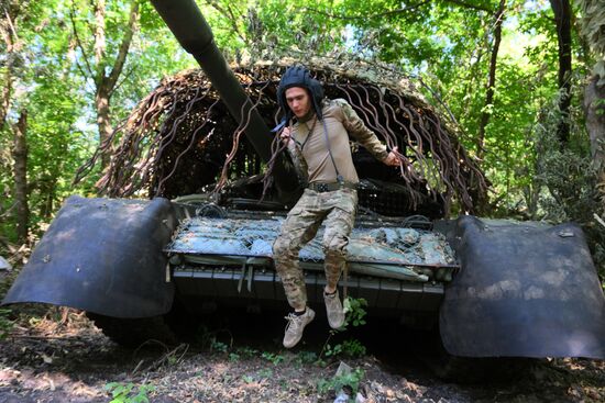 Russia Ukraine Military Operation Tank Unit