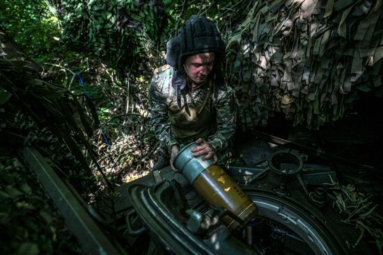 Russia Ukraine Military Operation Tank Unit