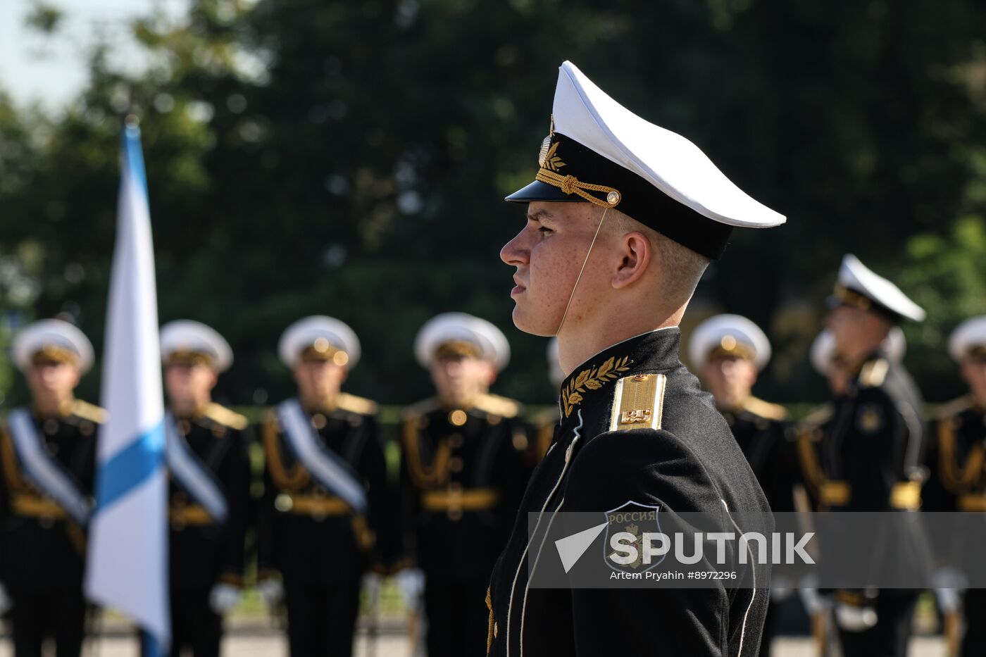 Russia Navy Day Flower Laying