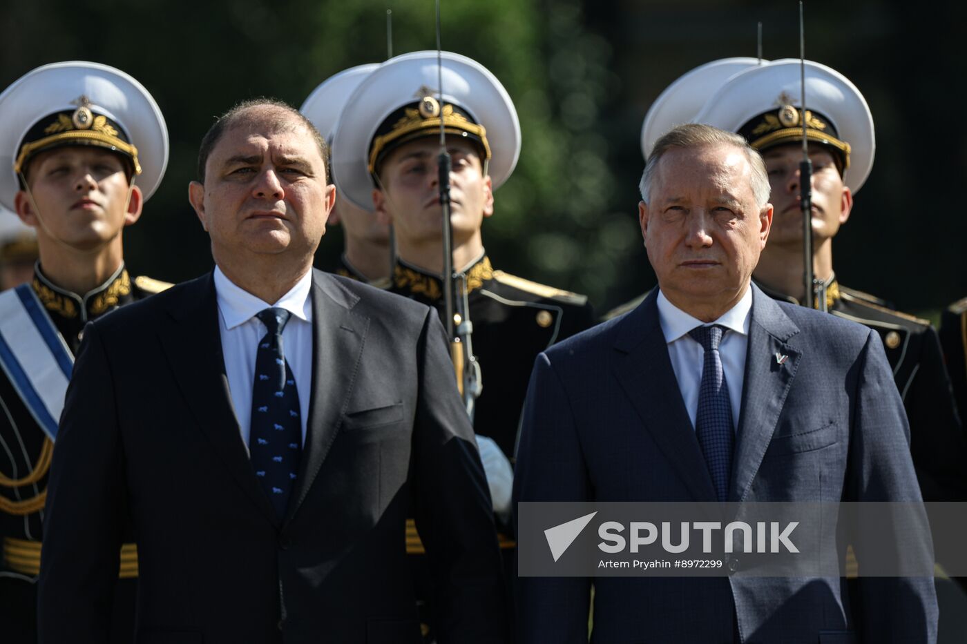 Russia Navy Day Flower Laying