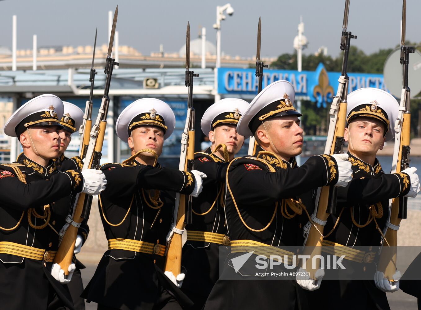 Russia Navy Day Flower Laying