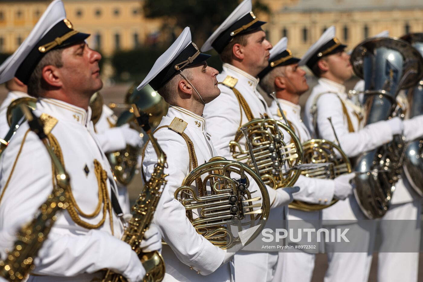 Russia Navy Day Flower Laying