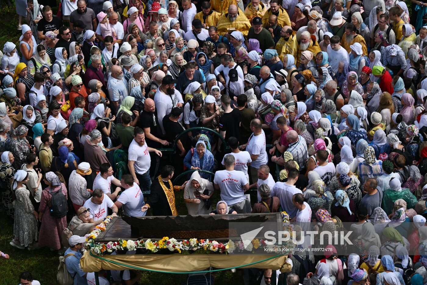 Russia Religion All Merciful Savior Icon Procession