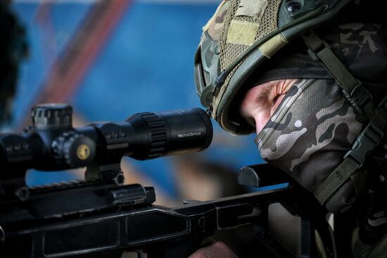 Russia Ukraine Military Operation Snipers Training