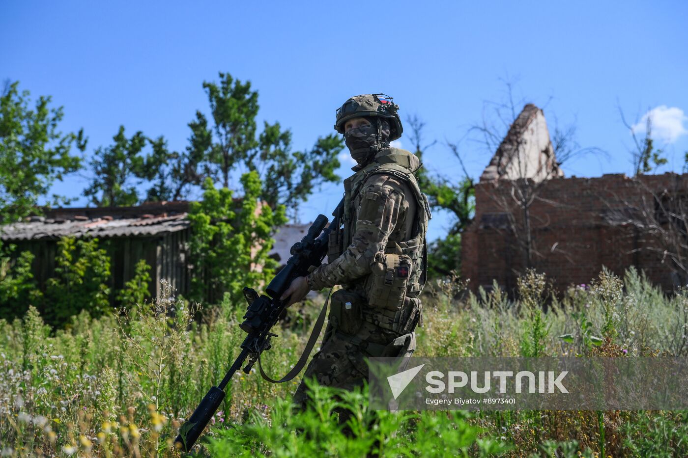Russia Ukraine Military Operation Snipers Training