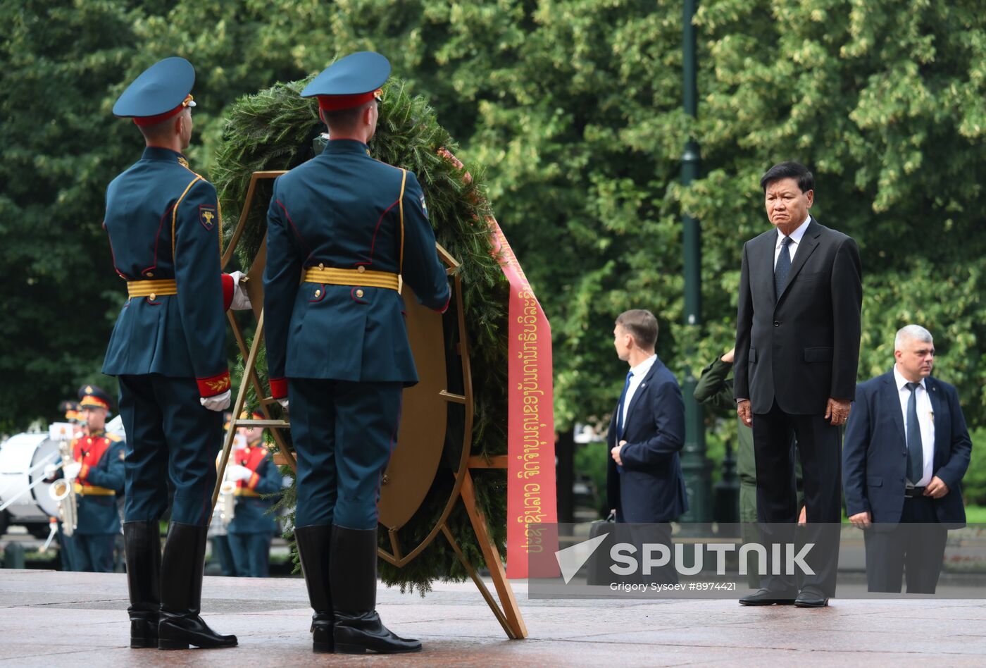Russia Laos Wreath Laying