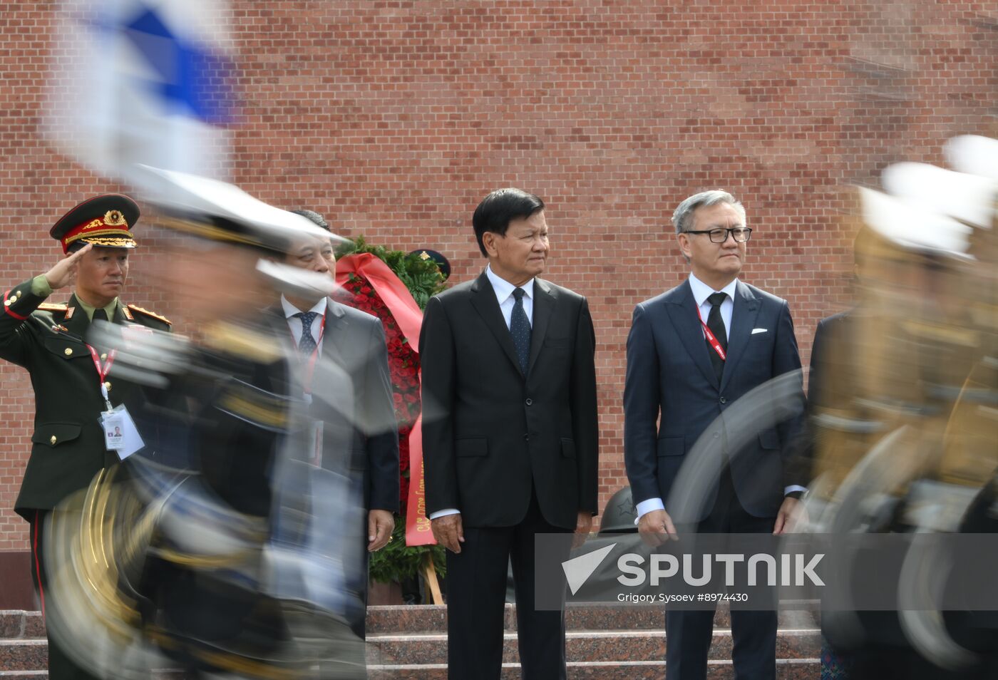 Russia Laos Wreath Laying