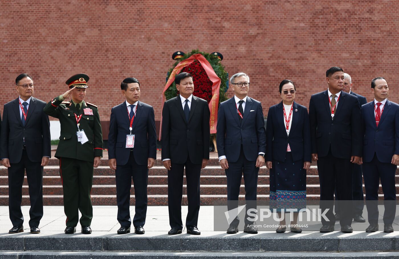 Russia Laos Wreath Laying