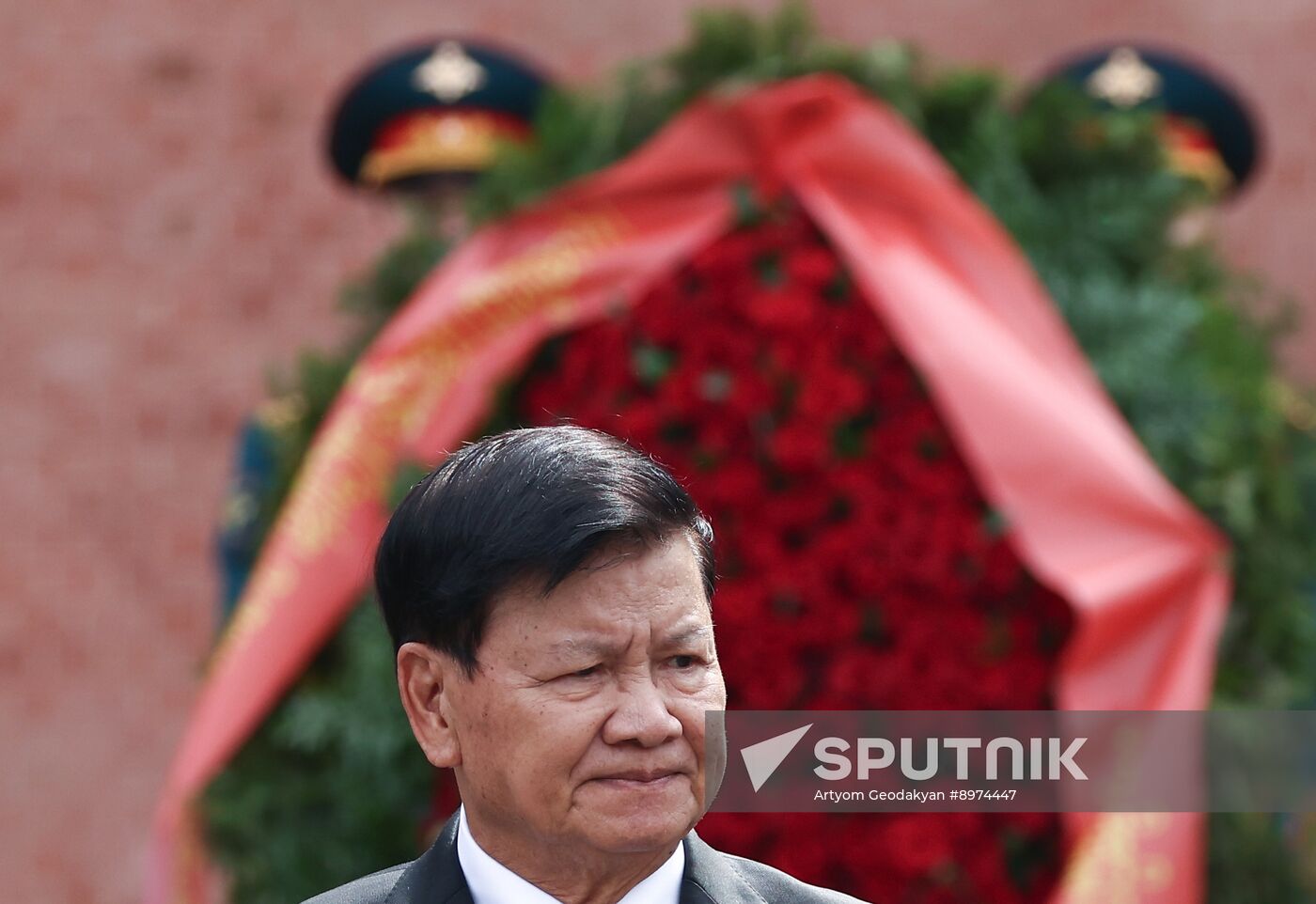Russia Laos Wreath Laying