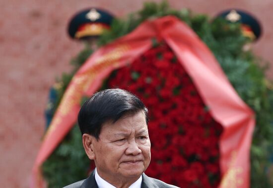 Russia Laos Wreath Laying