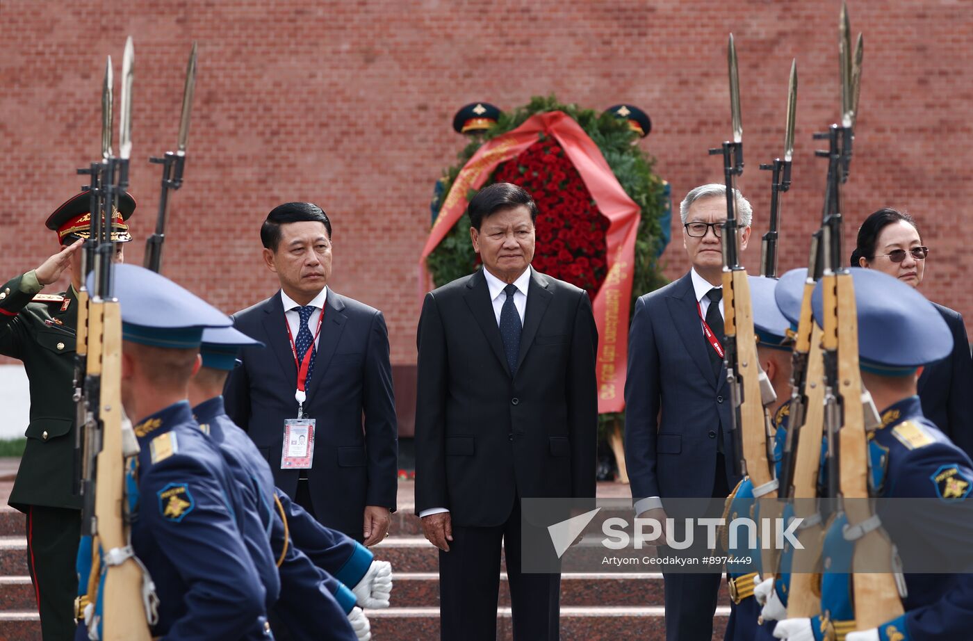 Russia Laos Wreath Laying