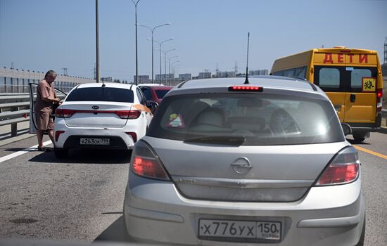 Russia Crimea Traffic Jam