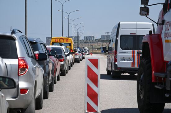 Russia Crimea Traffic Jam