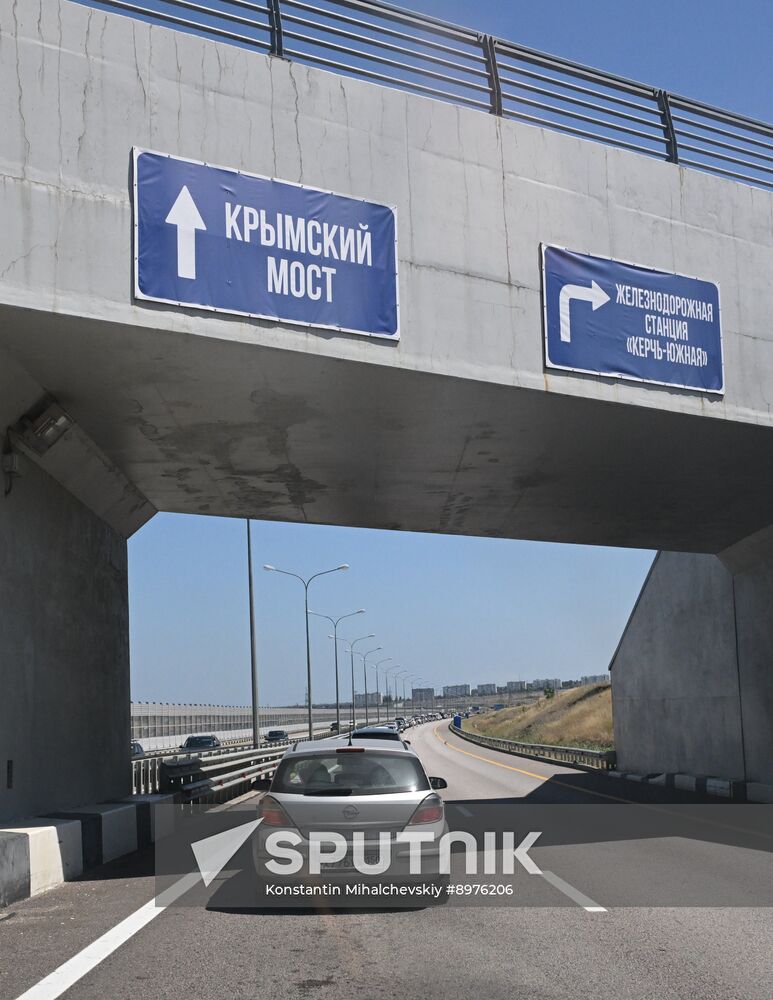 Russia Crimea Traffic Jam