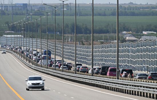 Russia Crimea Traffic Jam