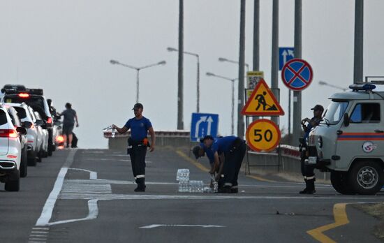 Russia Crimea Traffic Jam