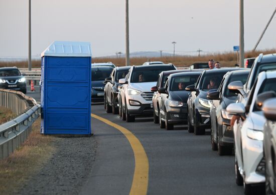Russia Crimea Traffic Jam