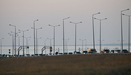 Russia Crimea Traffic Jam