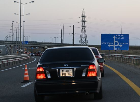 Russia Crimea Traffic Jam