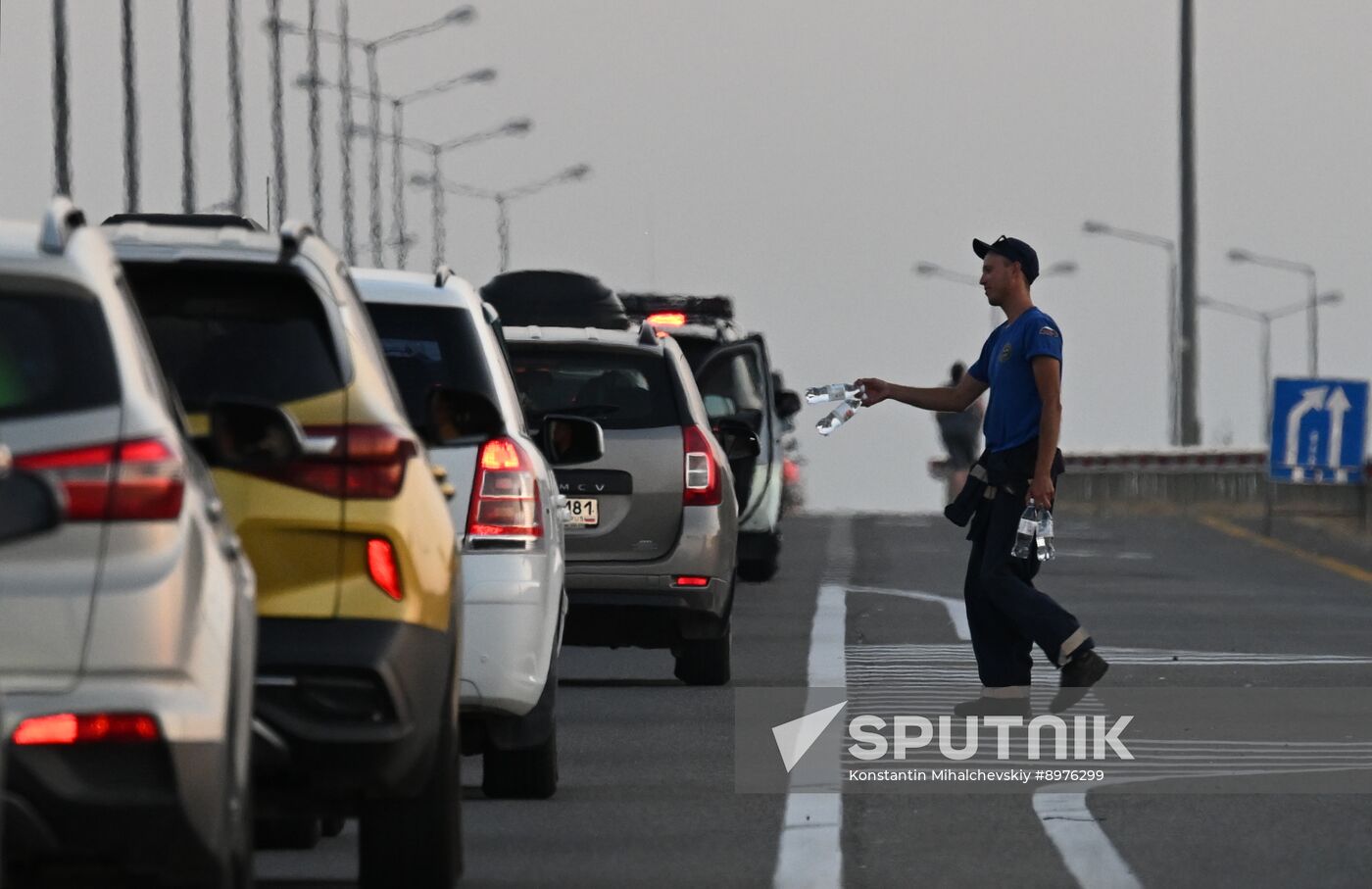 Russia Crimea Traffic Jam